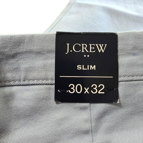 J. Crew Factory NWT Light Blue Slim-Fit Flex Chino Pants Sz 30x32 - Picture 9 of 11